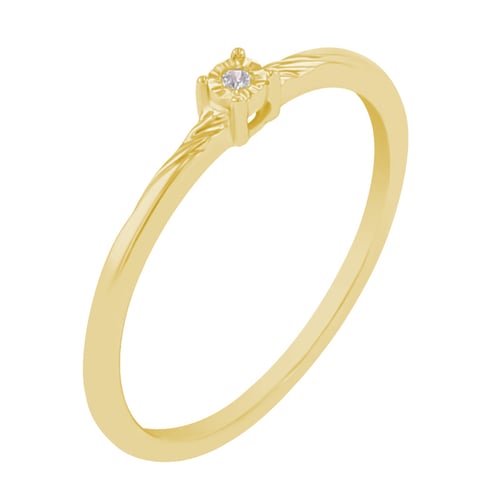 Minimalistický prsteň s diamantom Smyth
