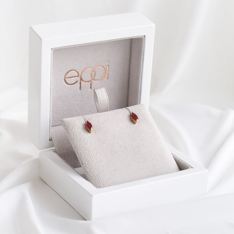 Náušnice s rubínmi 92095