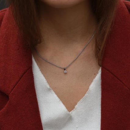 Platinový prívesok s diamantom Kerix