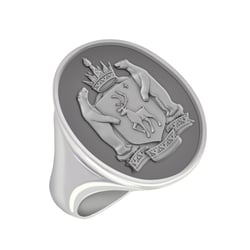 Pánsky prsteň s ručným gravírom vlastnej voľby Tauru