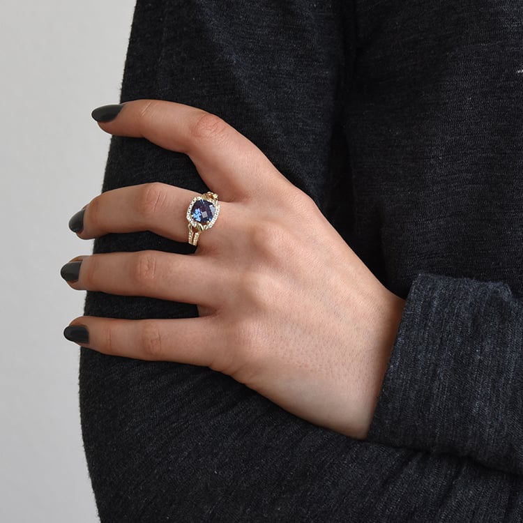 Prsteň s alexandritom a lab-grown diamantmi Nobu 116170