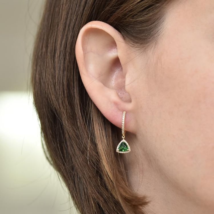 Diamantové náušnice s granátmi 6500