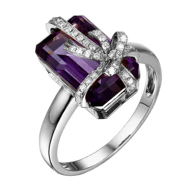 Prsteň z bieleho zlata 87240