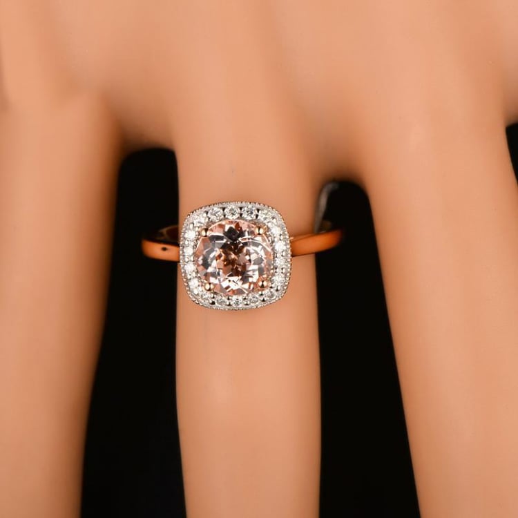 Zásnubný morganitový prsteň 10329