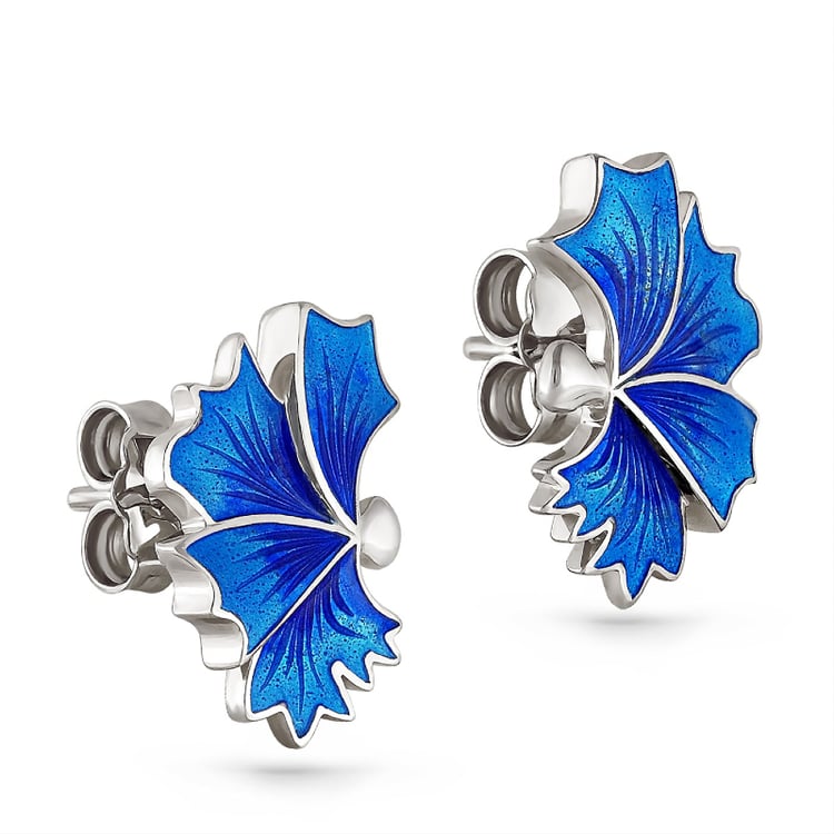 Strieborné náušnice s kvetinovým motívom