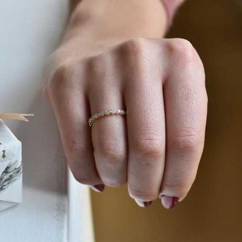 Eternity prsteň s lab-grown diamantmi a pánsky komfortný prsteň Chikita
