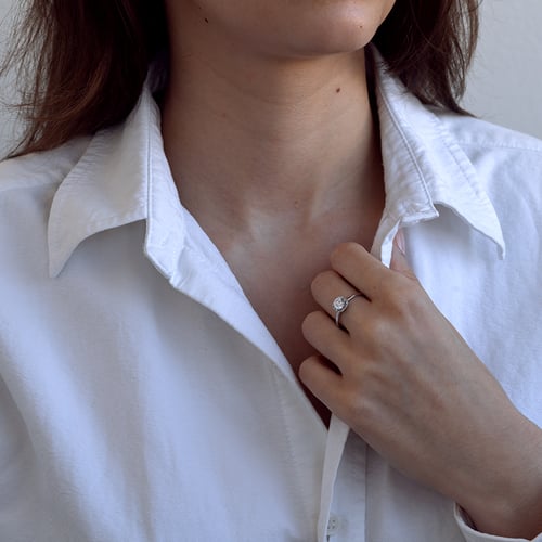 Halo zásnubný prsteň s lab-grown diamantmi Zarah
