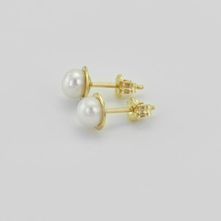 Zlaté perlové náušnice 39680