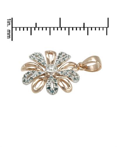 Prívesok s modrými diamantmi zlatý 55138