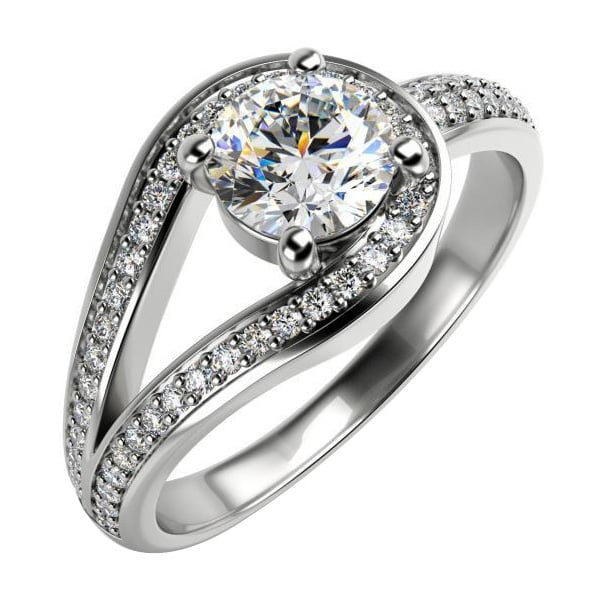 Zásnubný platinový prsteň 