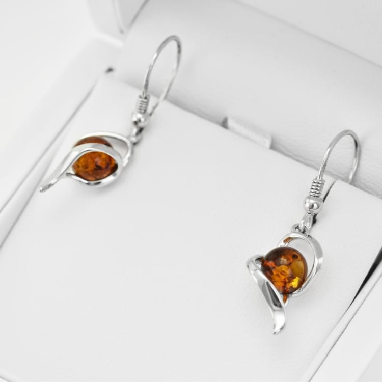 Náušnice s jantármi 17467