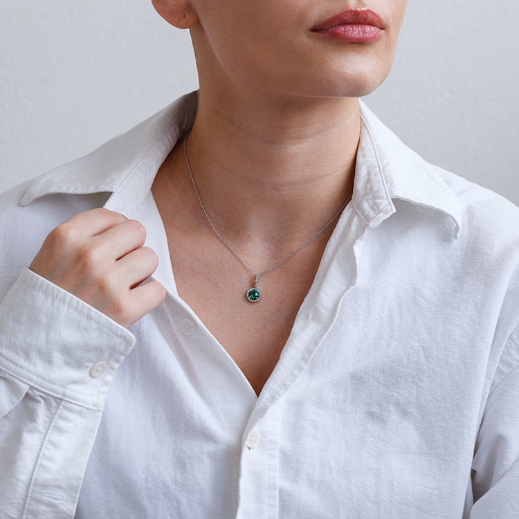 Smaragdová kolekcia šperkov zo zlata Dagney 133342