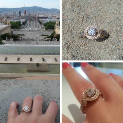 Zlatý vintage prsteň halo