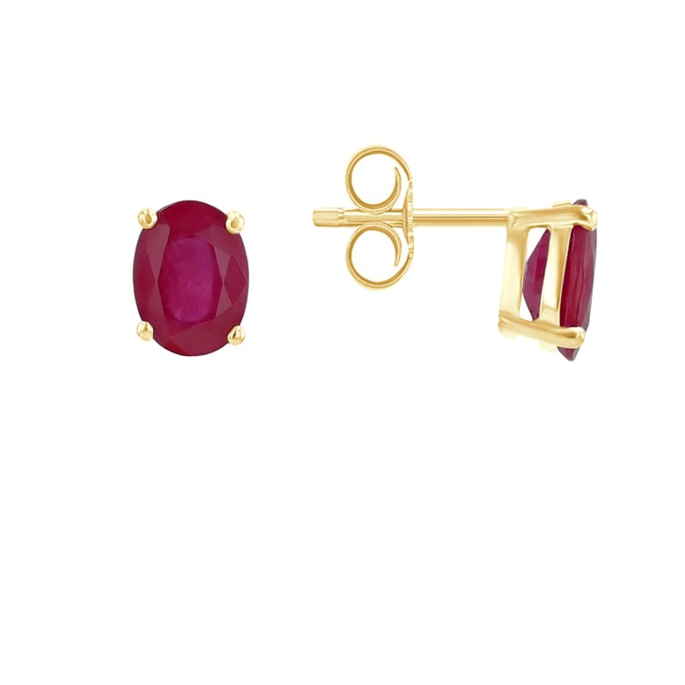 Rubínové náušnice z 18k zlata Nasia 117210