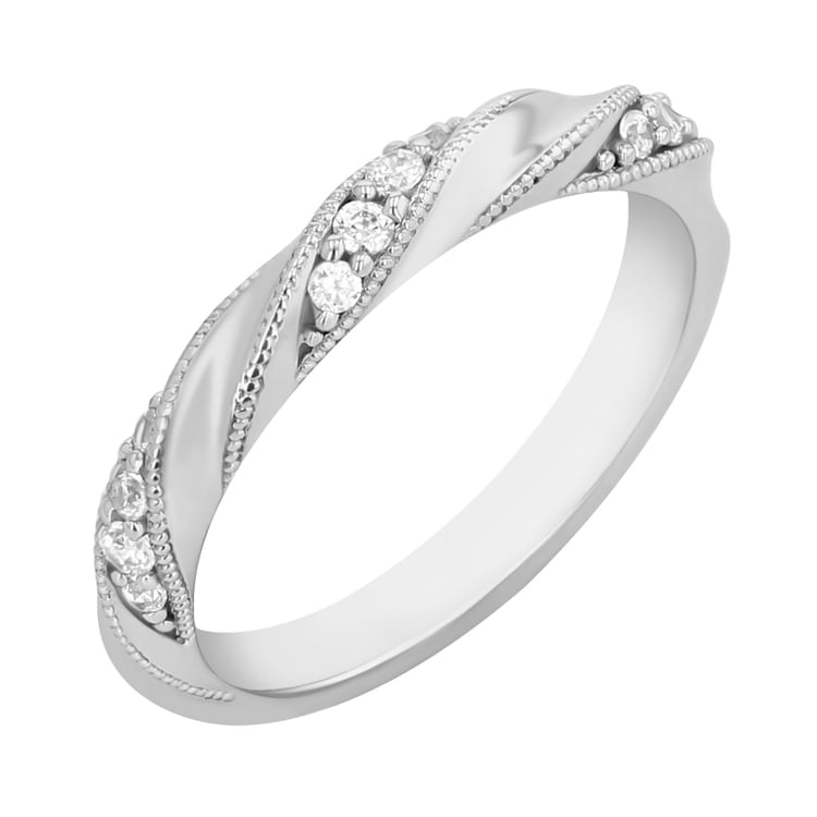 Eternity prepletaný prsteň s diamantmi Alister