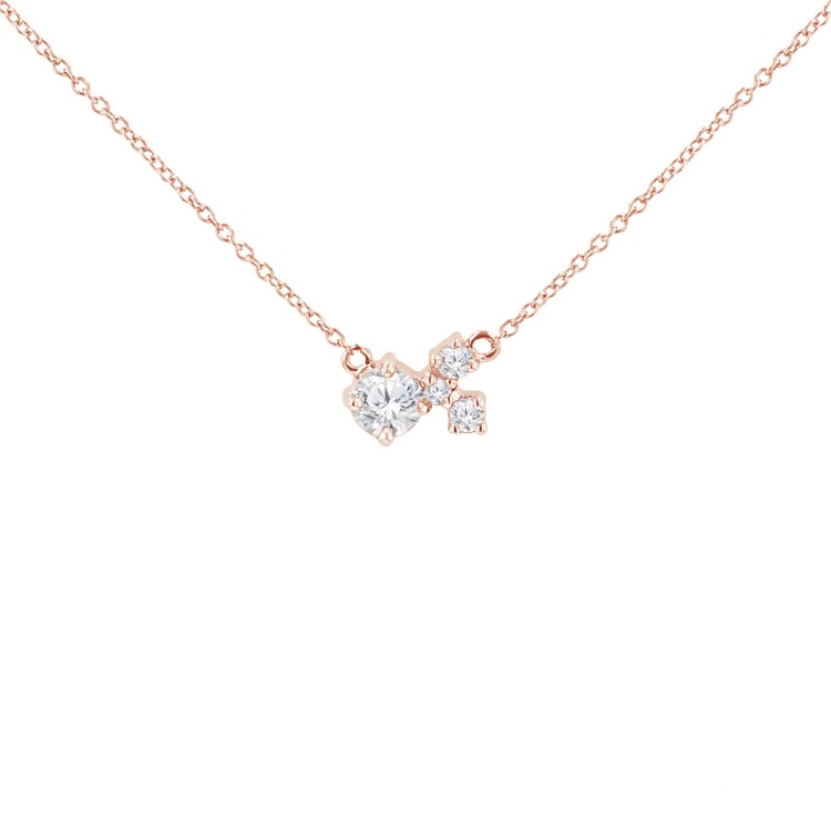 Cluster náhrdelník s ČGL certifikovaným diamantom Millie 146097