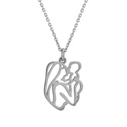 Strieborný prívesok matka a dieťa Narty