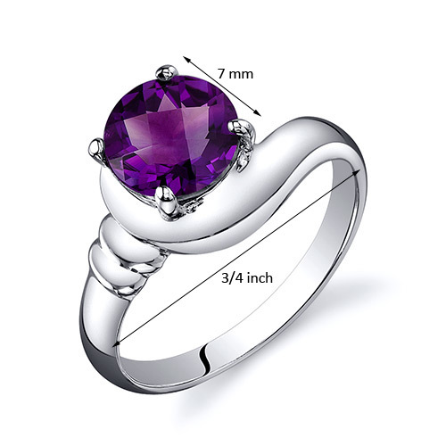 Strieborný prsteň s ametystom 37094