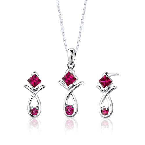 Rubínová kolekcia zo striebra