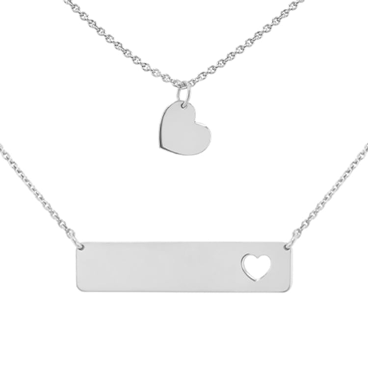 Set strieborného prívesku a náhrdelníka pre dvoch Aubrey 99610