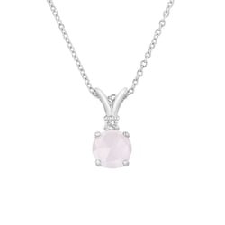 Prívesok zo zlata s ruženínom a diamantom Joonas