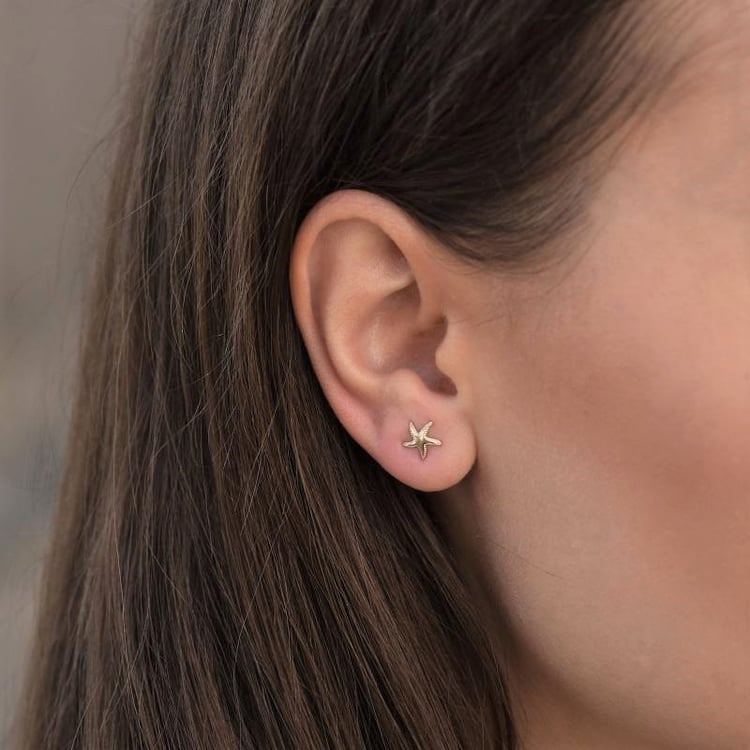 Zlaté náušnice morské hviezdy Arionela 106832