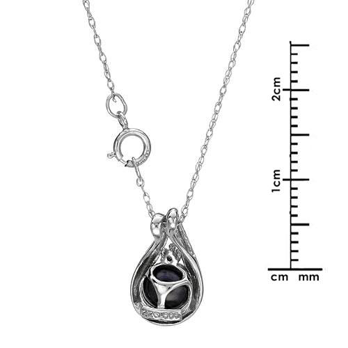 Zlatý náhrdelník s perlou a diamantom 53511