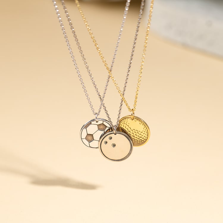 Strieborný prívesok lopta s gravírom vašej voľby Golf 124211