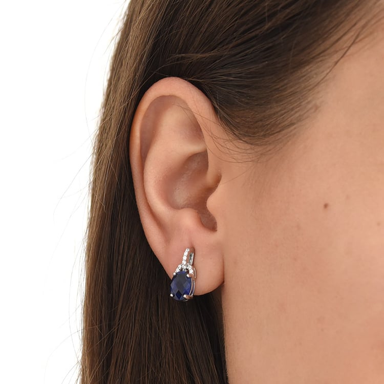 Zafírové náušnice zo striebra 78920