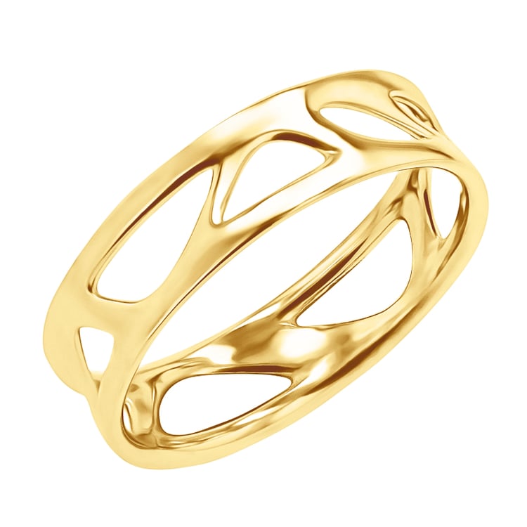 Zlaté netradičné snubné prstene Bionic 145424