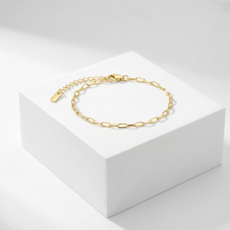 Strieborný minimalistický náramok na nohu Olivie 167260