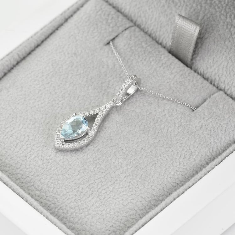 Náhrdelník s akvamarínom 38889