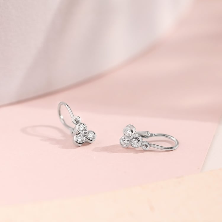 Zlaté detské náušnice s lab-grown diamantmi Jasmine 153158
