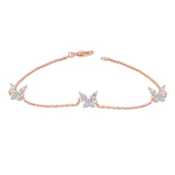 Retiazkový náramok s motýľmi z prírodných diamantov Nagendra