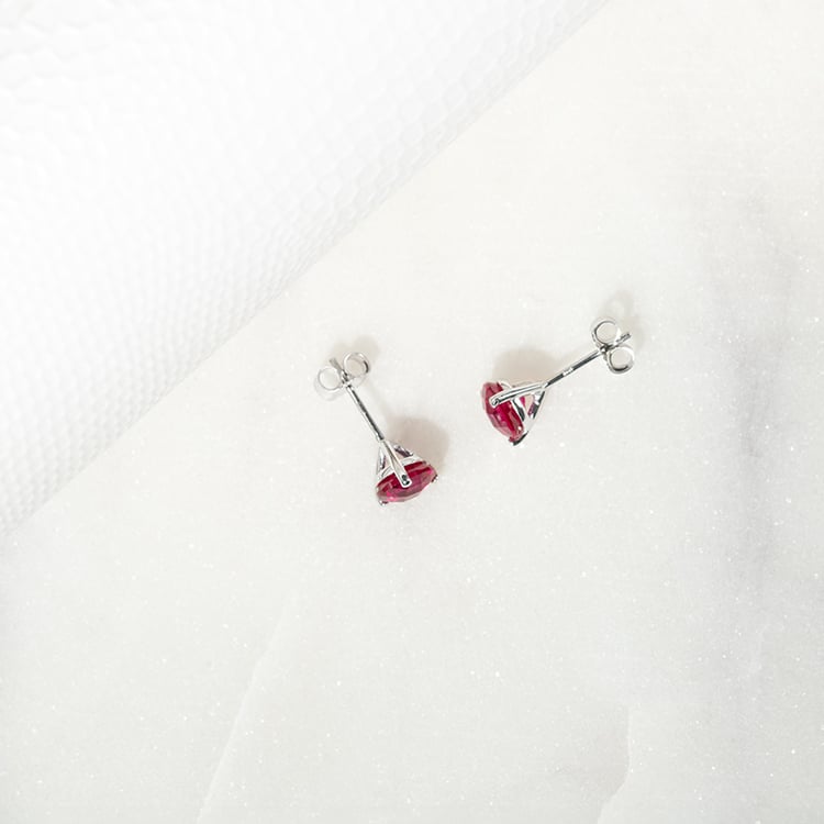 Zlaté martini náušnice s rubínmi Reimis 132631