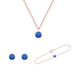 Zlatý set šperkov s modrými opálmi Chastity