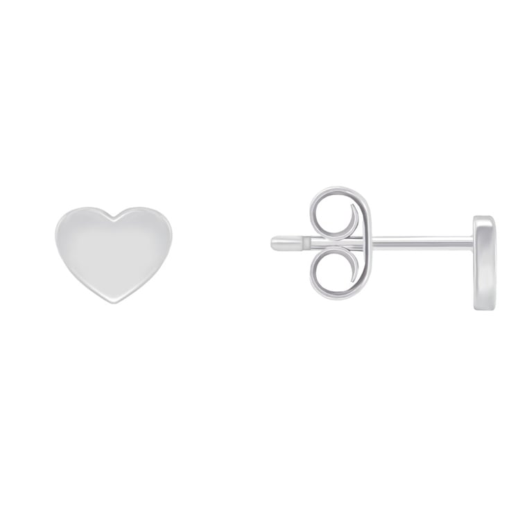 Strieborné náušnice v tvare srdca 42105