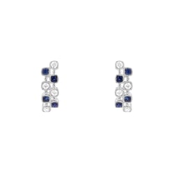 Napichovacie náušnice s diamantmi a zafíry Marciano