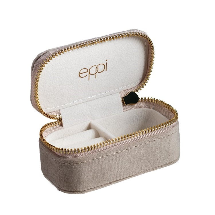 Malá béžová cestovná šperkovnica Safey 146254