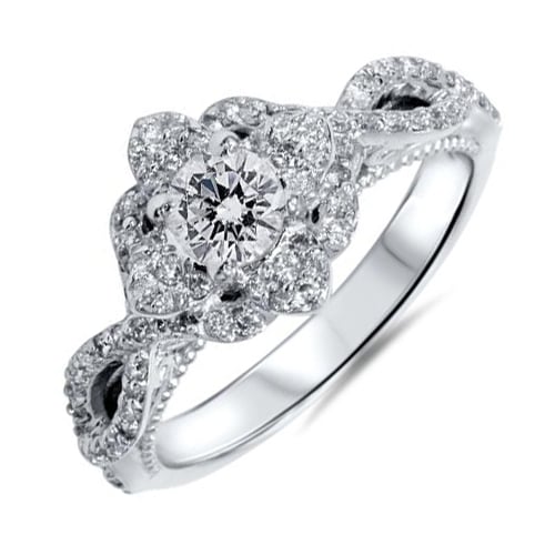 Zásnubný prsteň plný diamantov