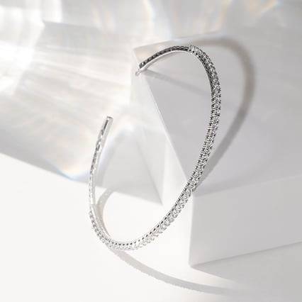 Zlatý flexi náramok s diamantmi Stiles