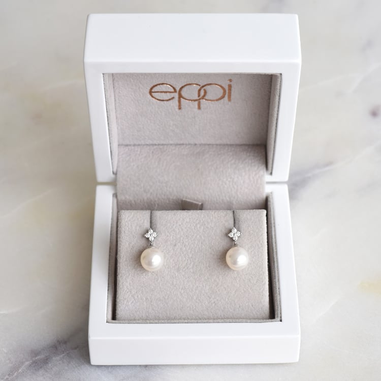 Zlaté náušnice s perlami 86911