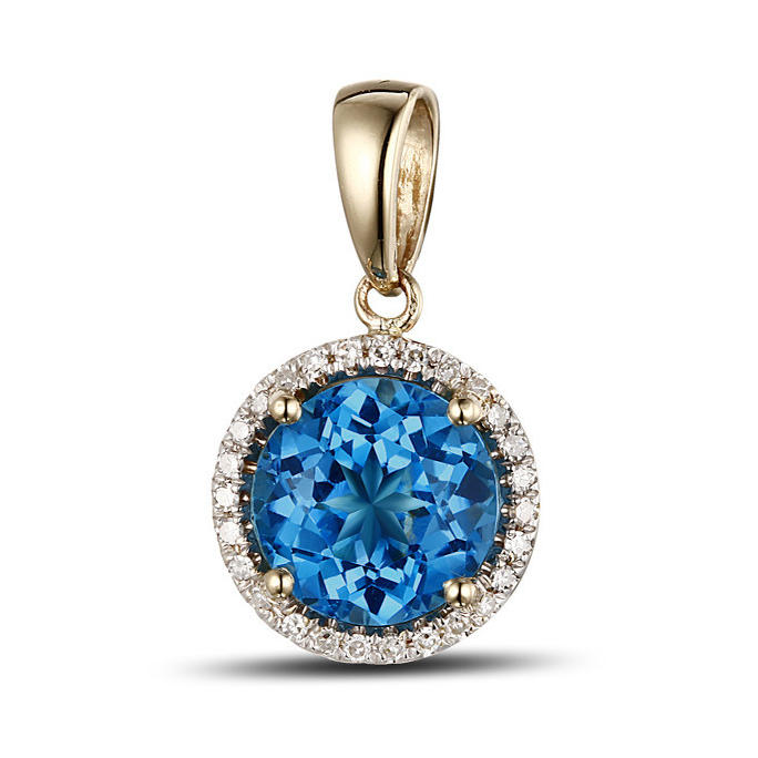 Náhrdelník zo zlata s topásom Akela