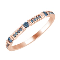 Eternity prsteň zo zlata s modrými diamantmi Petar