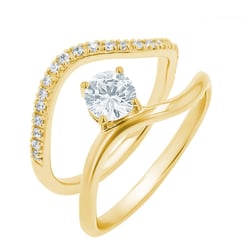 Romantický zásnubný set prsteňov s diamantmi Maryna