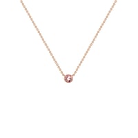 Strieborný minimalistický náhrdelník s morganitom Vieny