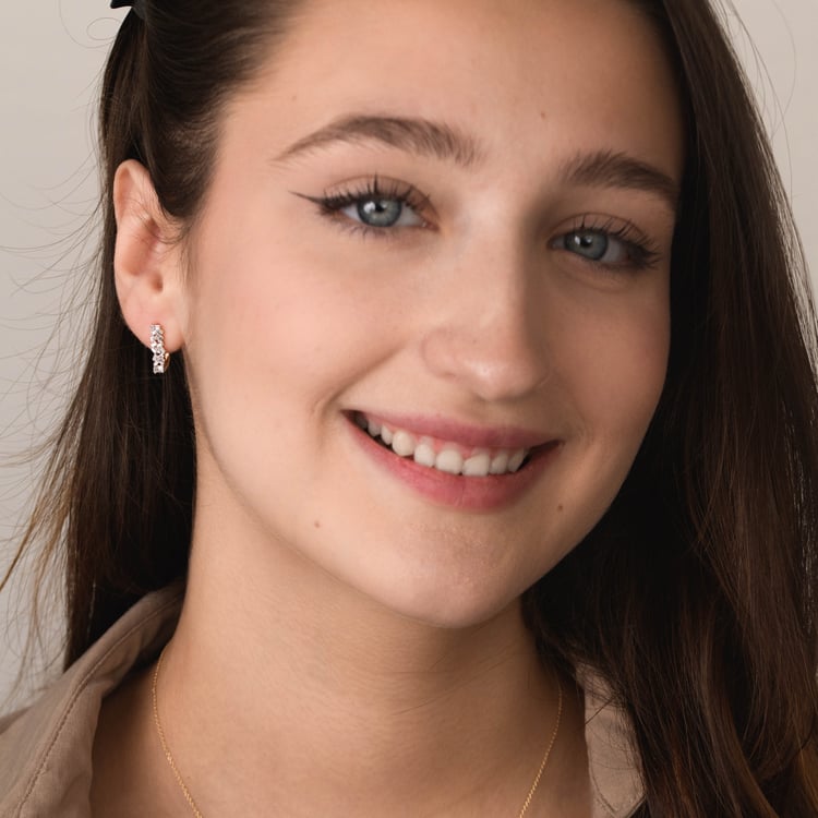 Zlaté náušnice s lab-grown diamantmi 165743