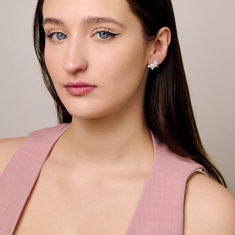 Luxusné náušnice s marquise prírodnými diamantmi Ishita 165469