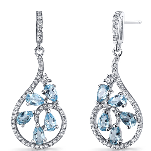 Strieborné náušnice s topásom