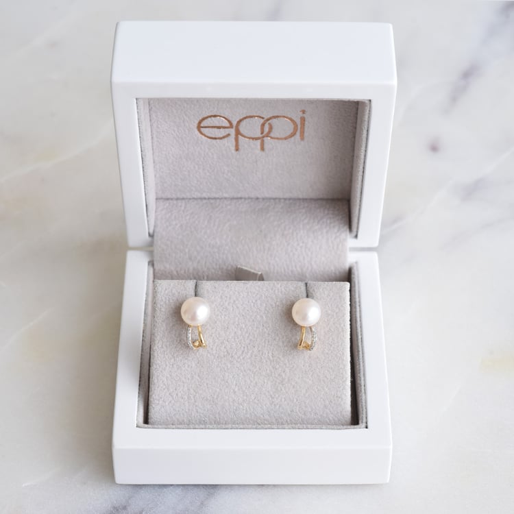 Atypické perlové náušnice zo zlata 86907